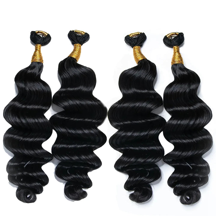 extended thread loose deep wave crochet hair for feed in braiding
