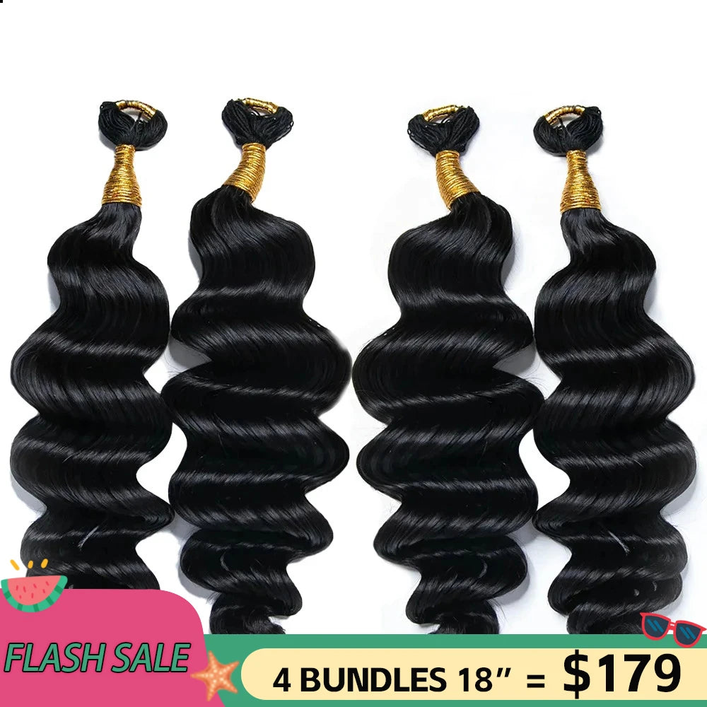 extended thread loose deep wave crochet hair for sale