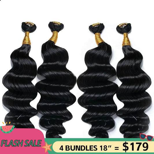 extended thread loose deep wave crochet hair for sale