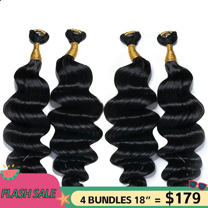 extended thread loose deep wave crochet hair for sale