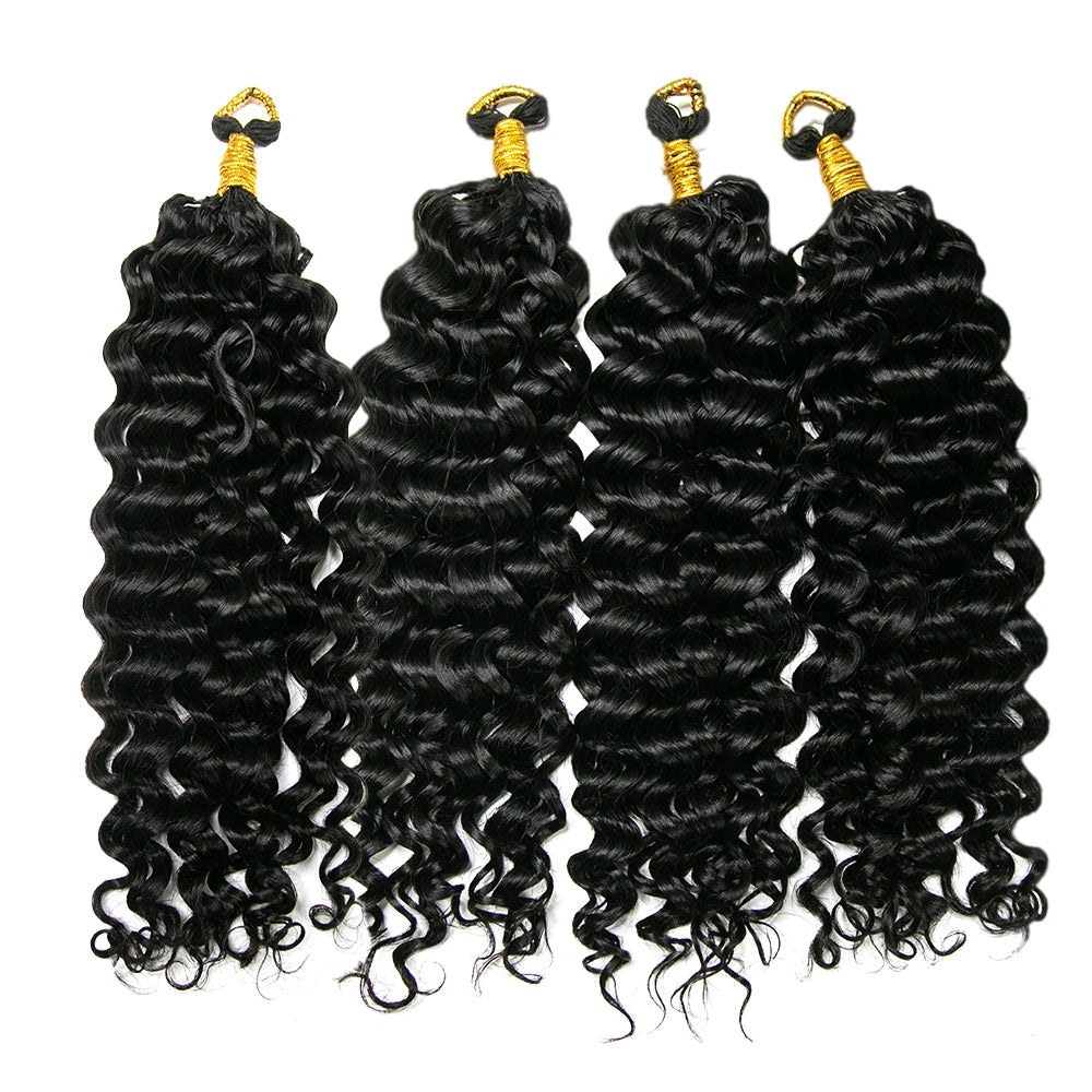 extended thread water wave crochet hair for feed in braiding