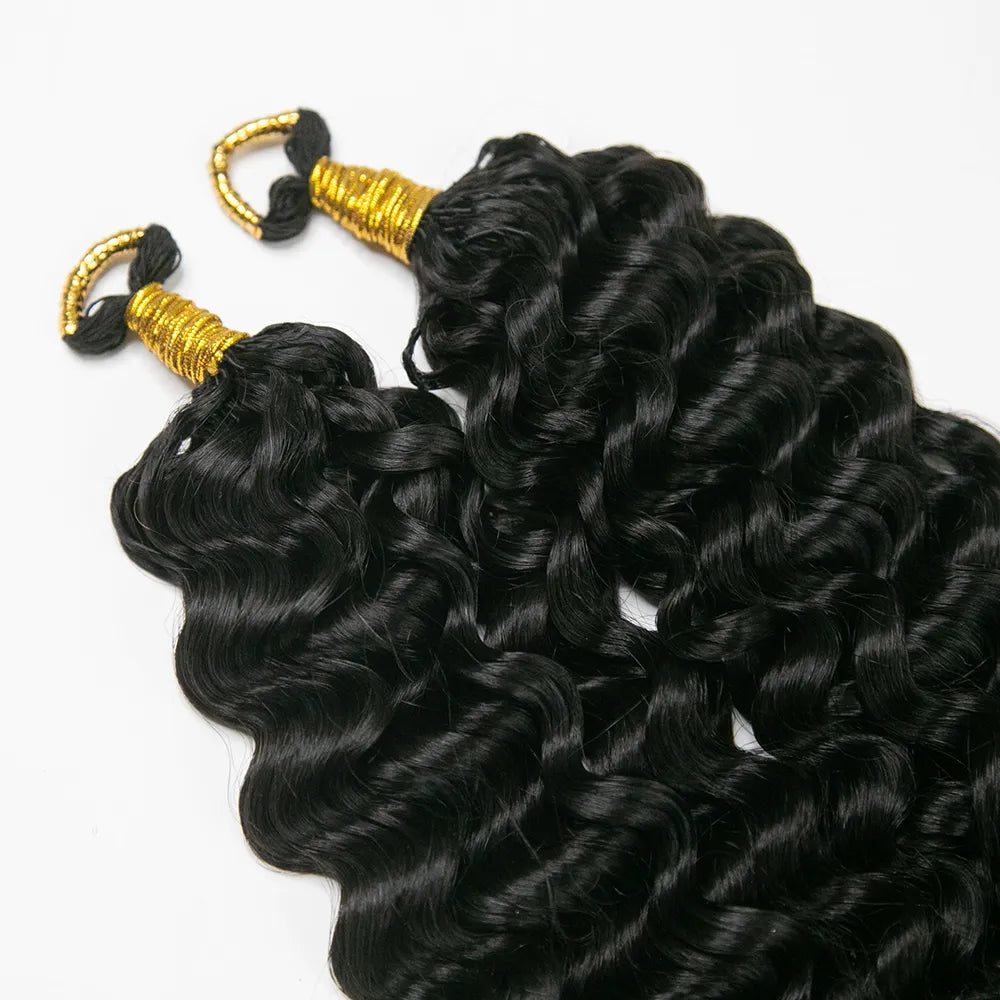 feather crochet hair natural color water wave