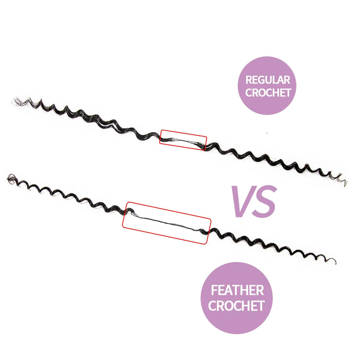 feather crochet hair spanish curl