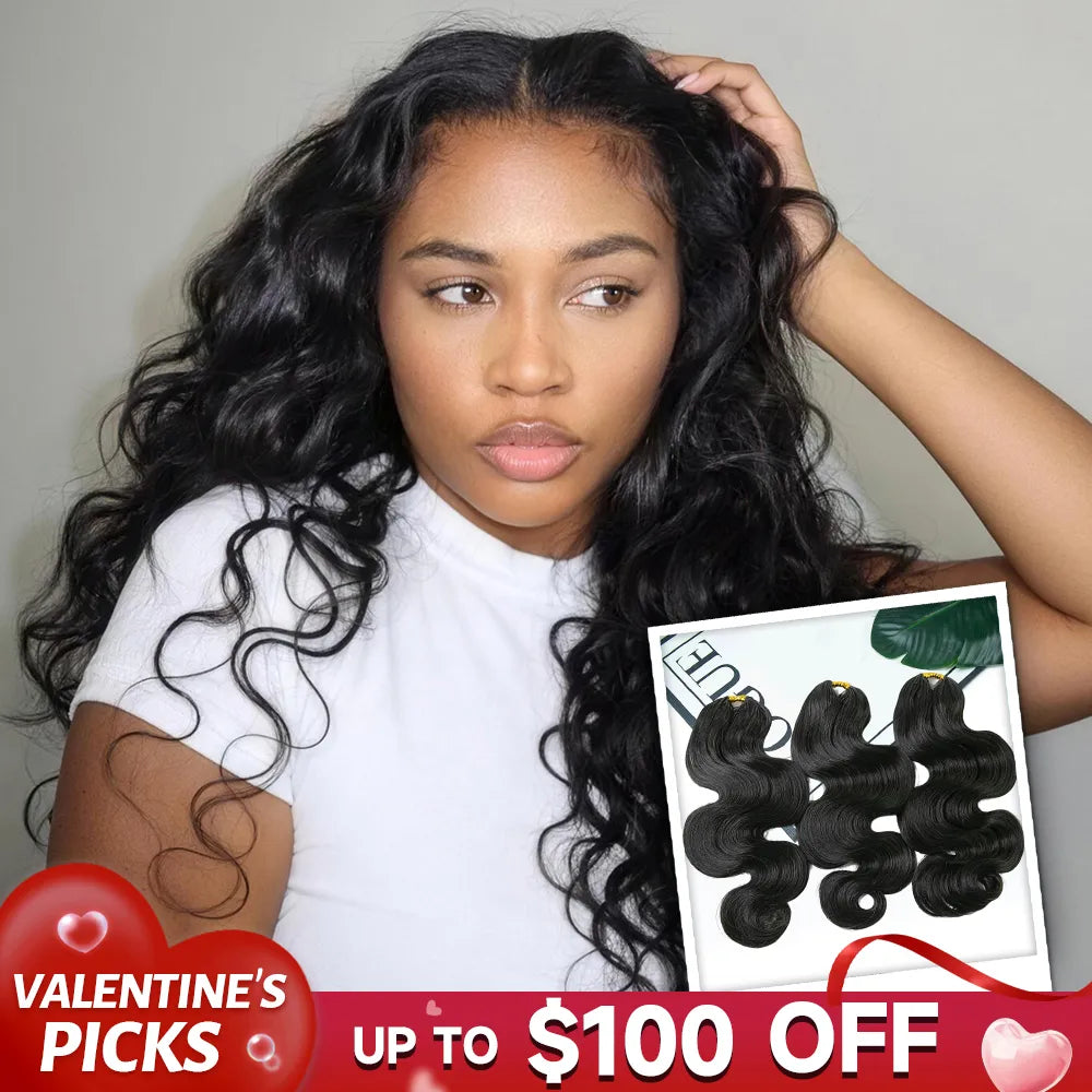 feather crochet hair body wave VALENTINE