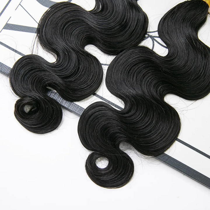 feather crochet hair extension body wave human hair