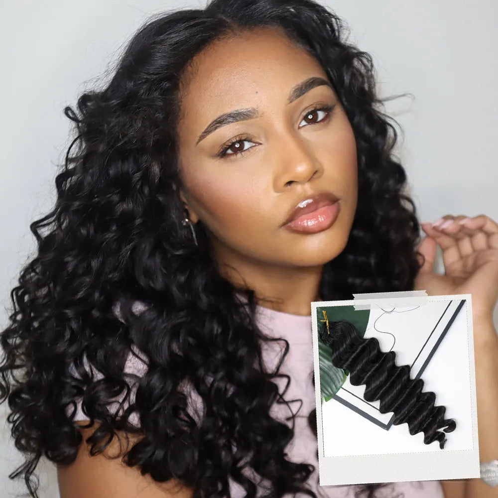 Loose Deep Wave Human Crochet Hair
