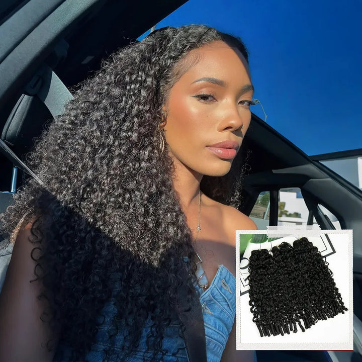 Water Curly Human Crochet Hair