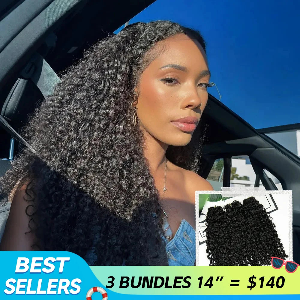 feather crochet hair water curly ywigs for summer