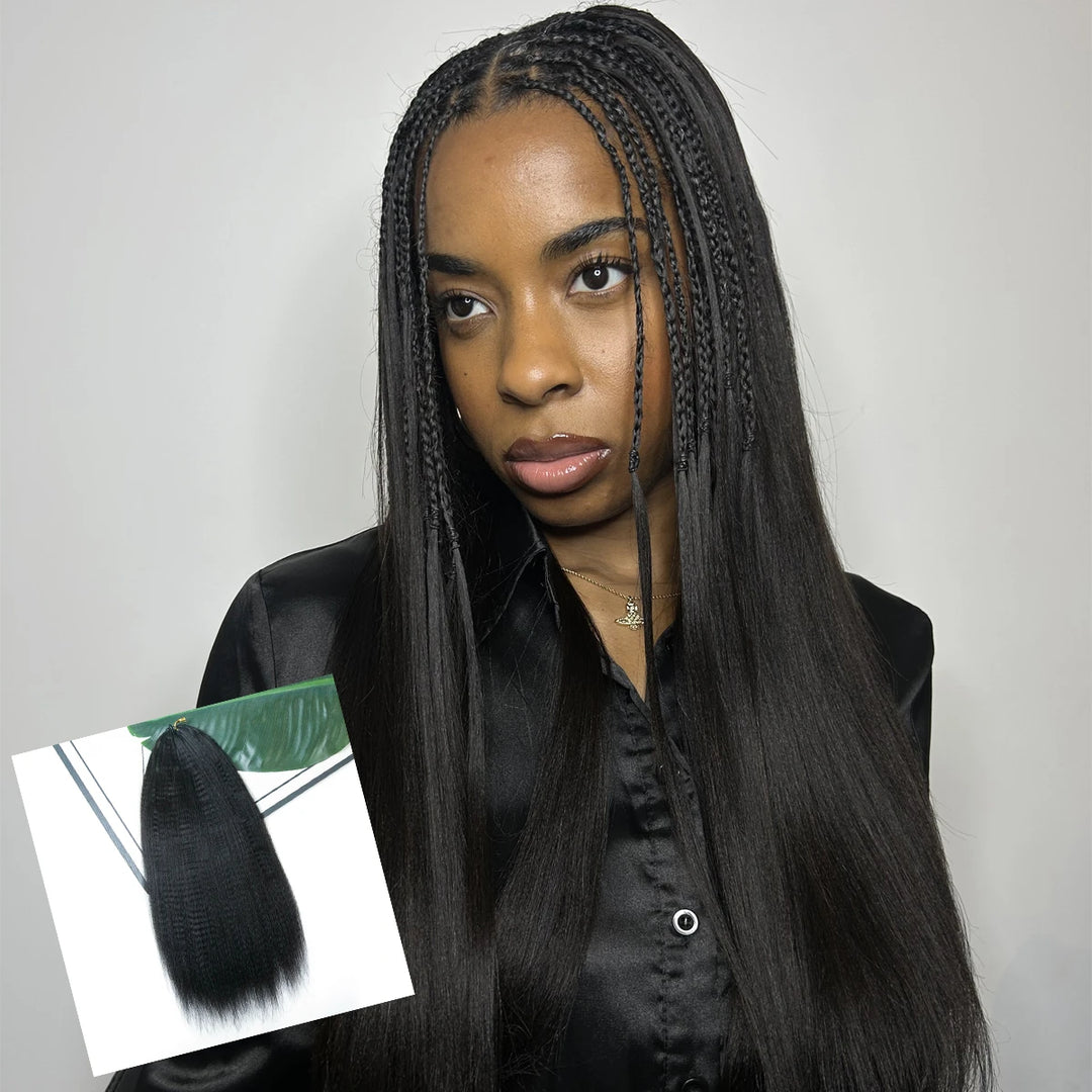 feather crochet hair yaki straight for miracle knots