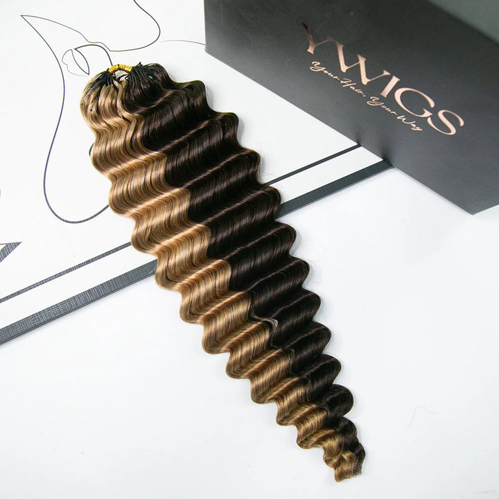 mix blend 4/27 color deep wave crochet human hair