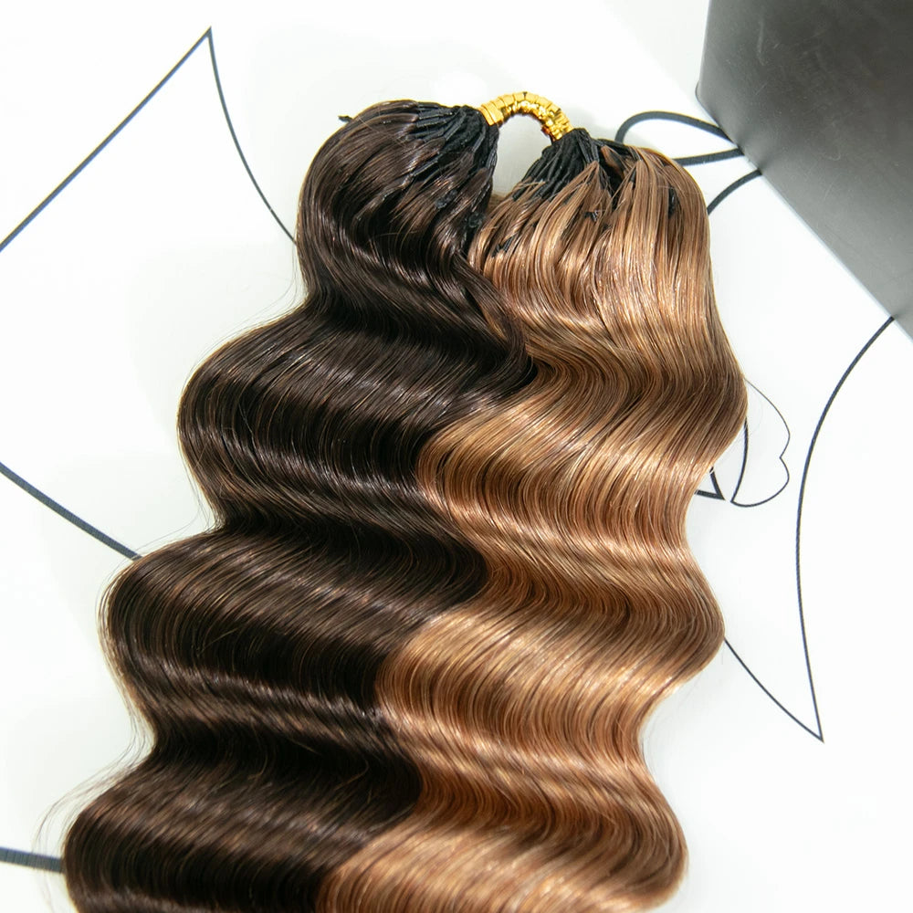 mix blend 4/30 color loose deep wave crochet human hair