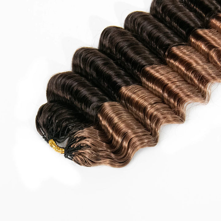mix blend 4/30 color deep wave crochet human hair