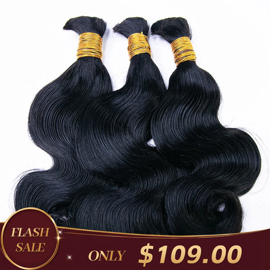 3 Bundle Body Wave Braiding Hair 16"