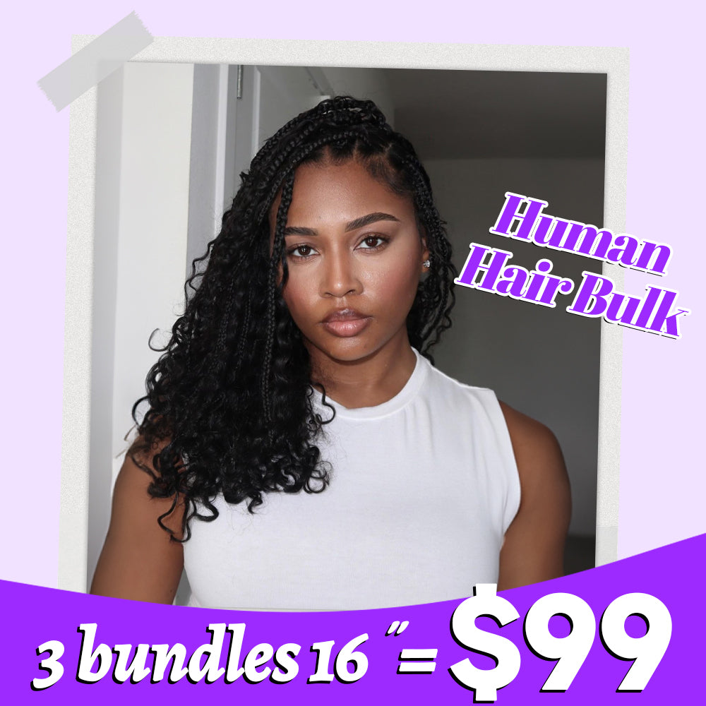 3 bundles bulk braiding hair 99 USD