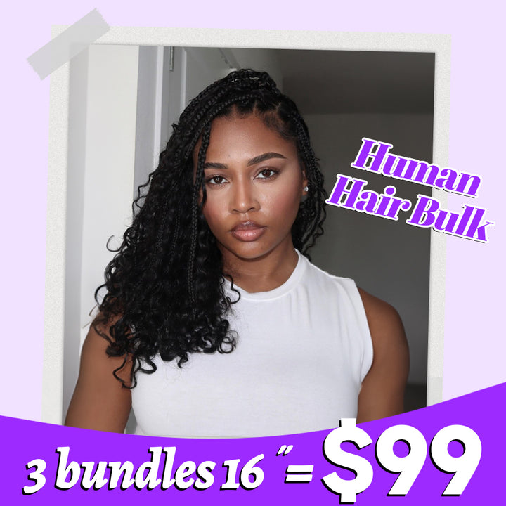 3 bundles bulk braiding hair 99 USD