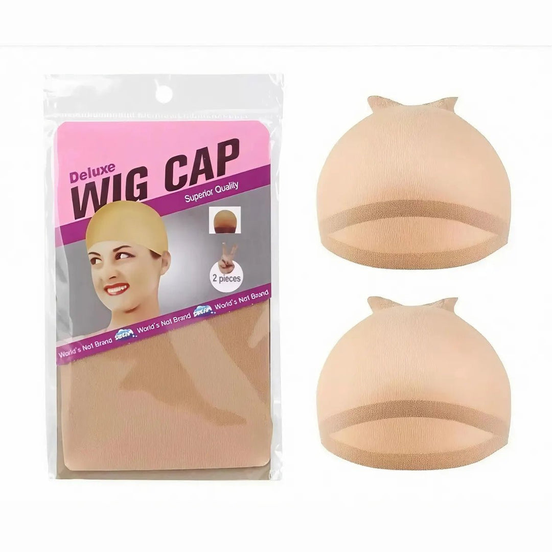 Ywigs flesh color wig cap 2 pieces pack breathable stretch nylon wig cap for hair installation