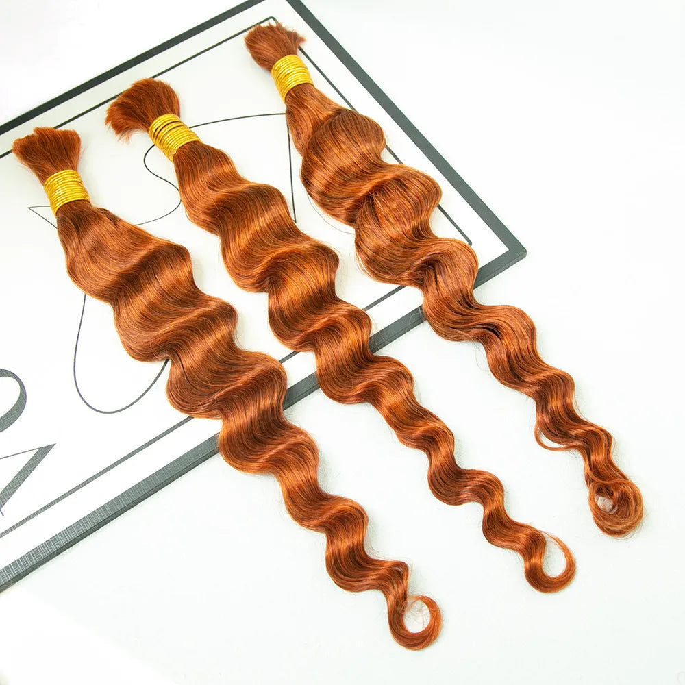 ginger human braiding hair loose wave