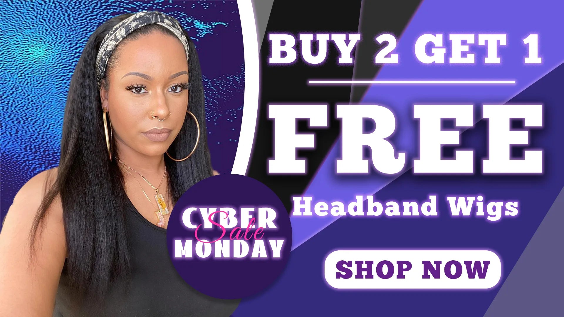 Buy 2 get 1 free headband wigs sale