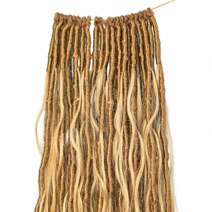 ywigs honey blonde crochet boho locs with virgin human hair curls