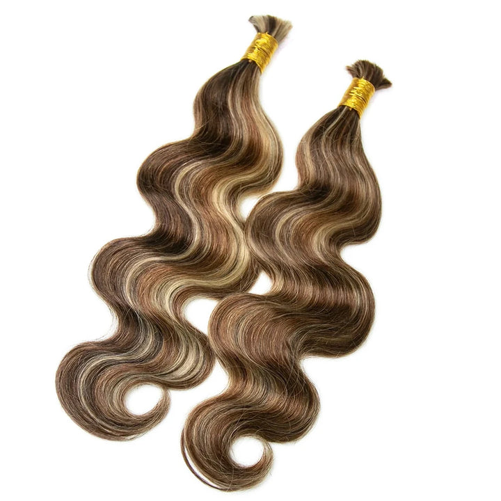 Braiding Hair for Woman Body Wave Bulk Human Mix Color