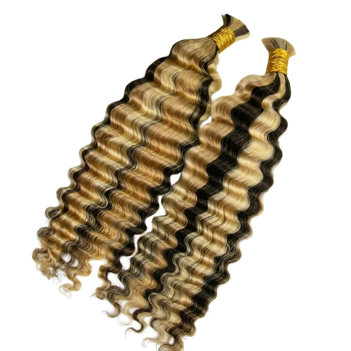 Mix Color Blend 4/27/613 Deep Wave Bulk Human Braiding Hair