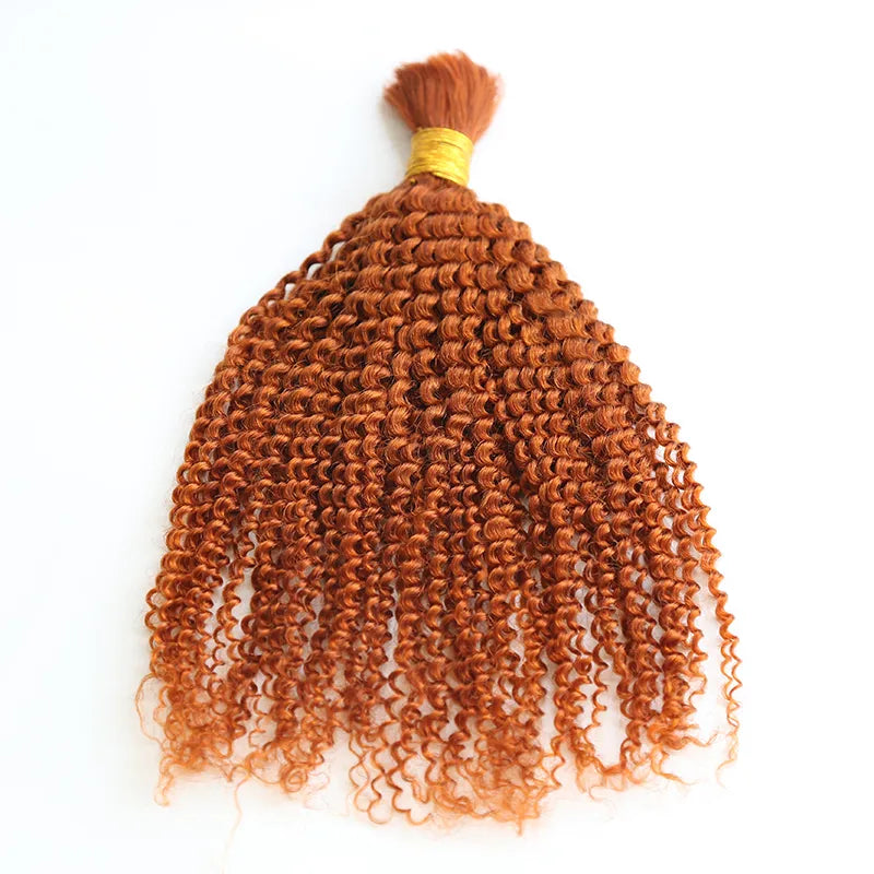 #350 Ginger Afro Kinky Curly Human Braiding Hair