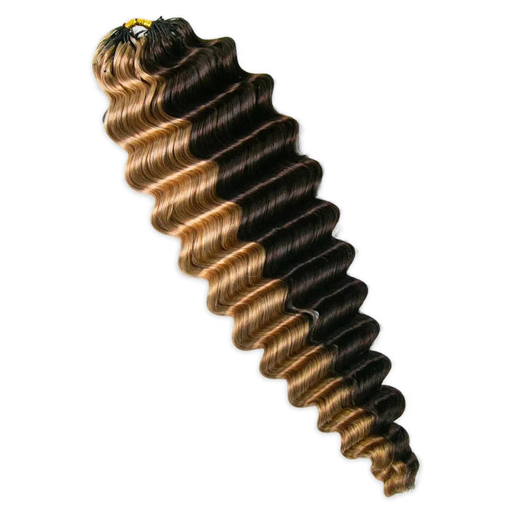 deep wave human crochet hair #4/27 color for miracle knots
