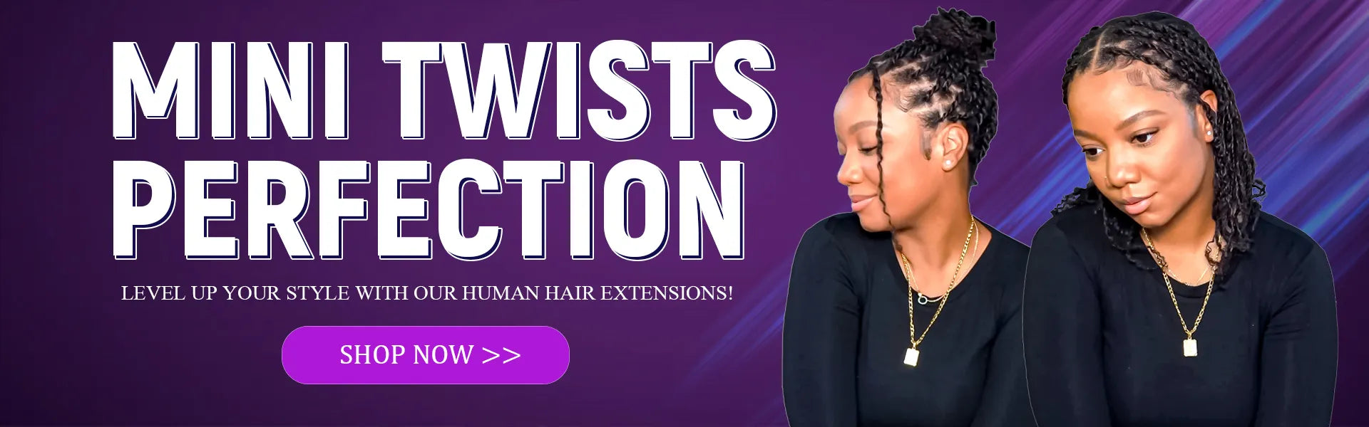 Human Hair Extensions for Mini Twists