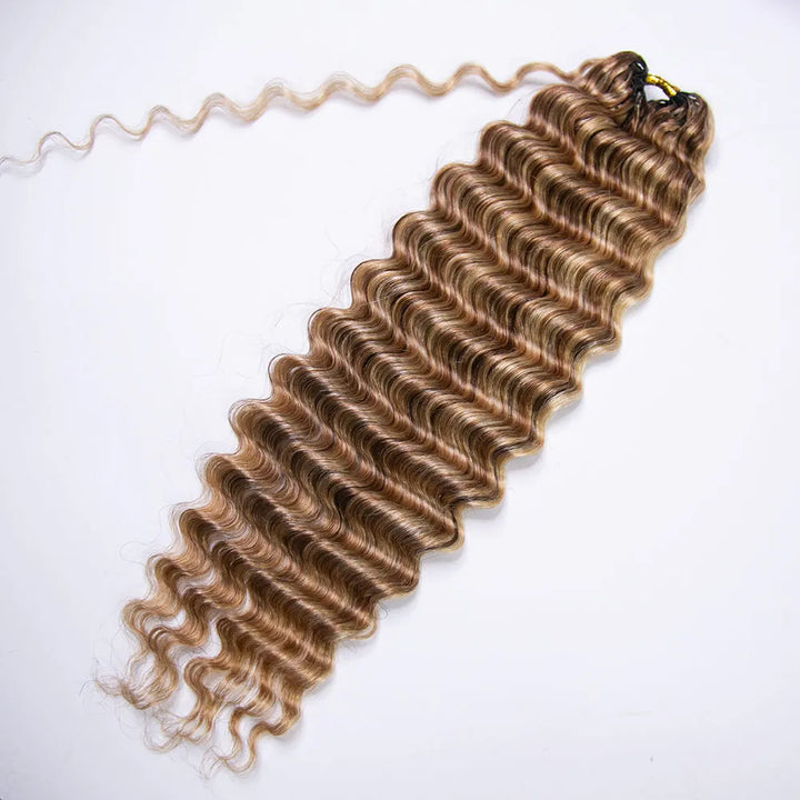 human crochet hair deep wave color #27/#30/#613