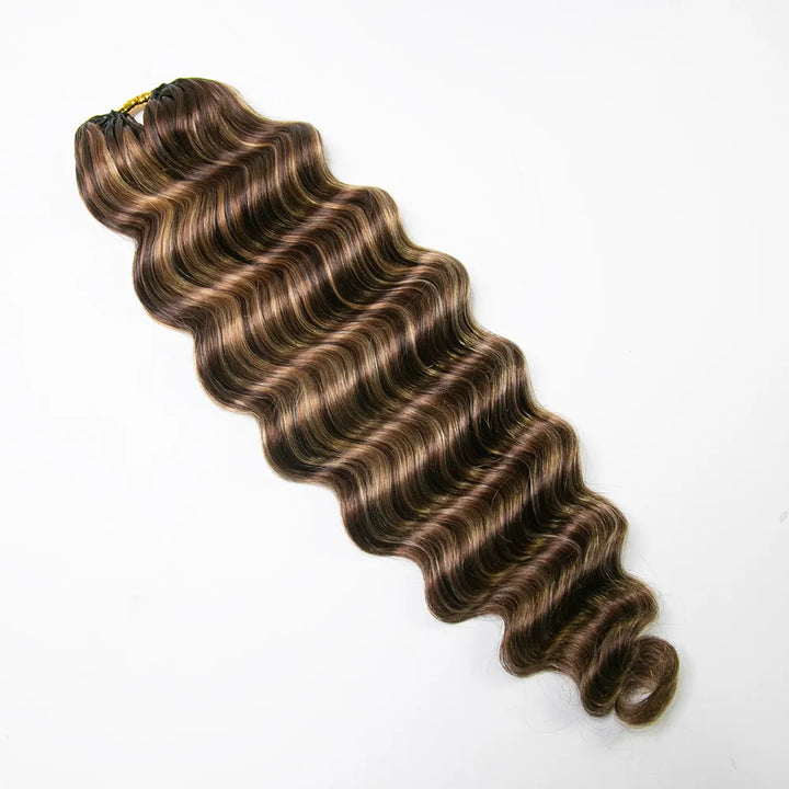 human crochet hair loose deep wave color #4/#27/#30