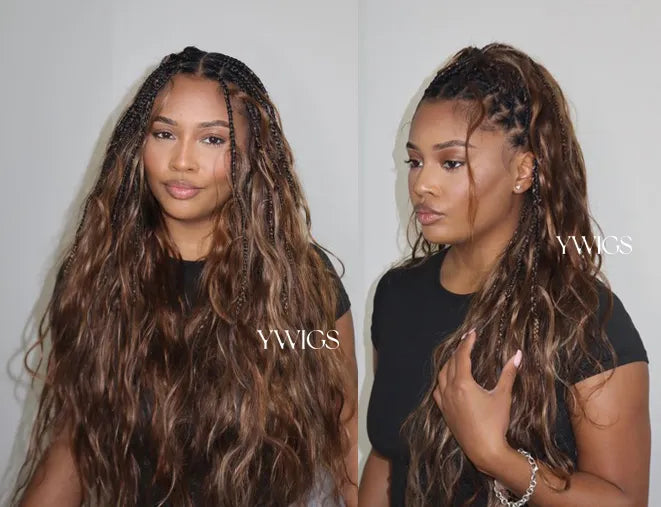 human hair boho braids​