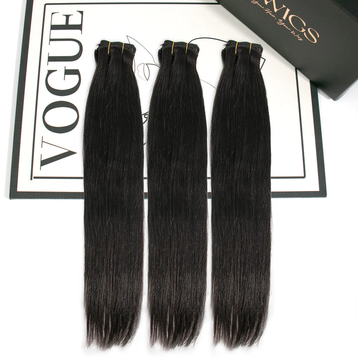 human hair bundles silky straight