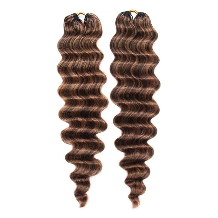 #D4/30 Mix Color Blend Loose Deep Wave Human Crochet Hair