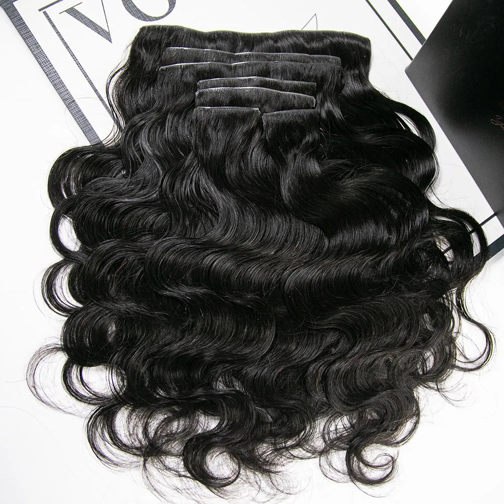 Invisible Clip In Extensions Body Wave