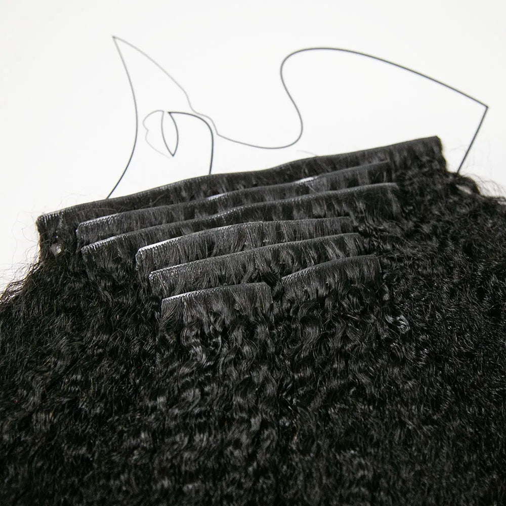 Invisible Clip In Extensions Kinky Straight