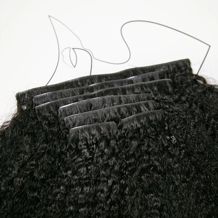 Invisible Clip In Extensions Kinky Straight