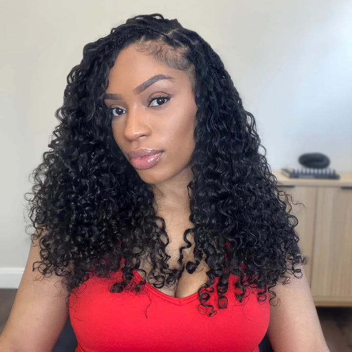invisible miracle knots water wave human crochet hair