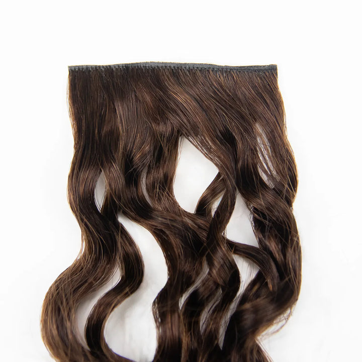 Close-up of the invisible seamless edge clip on Ywigs Water Curly Hair Extensions