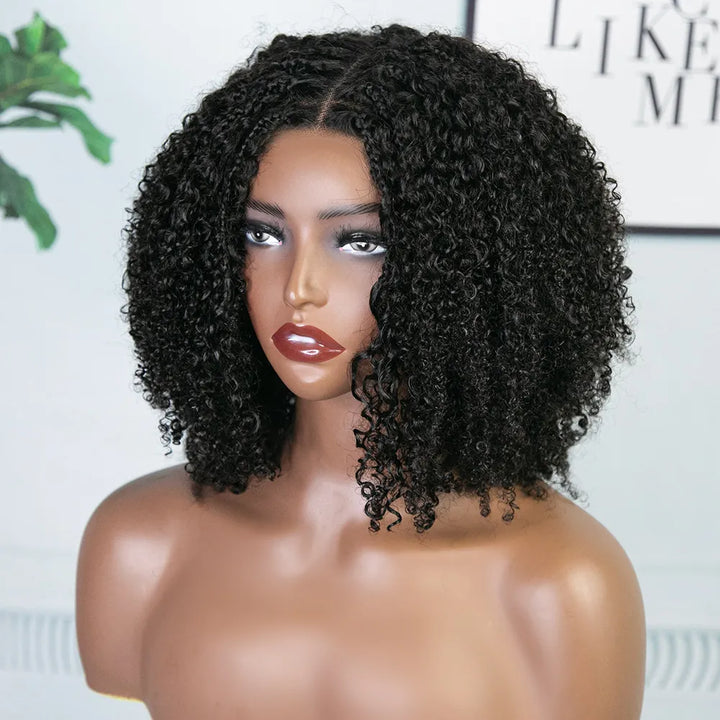 kinky curly 5x5 lace braid wig