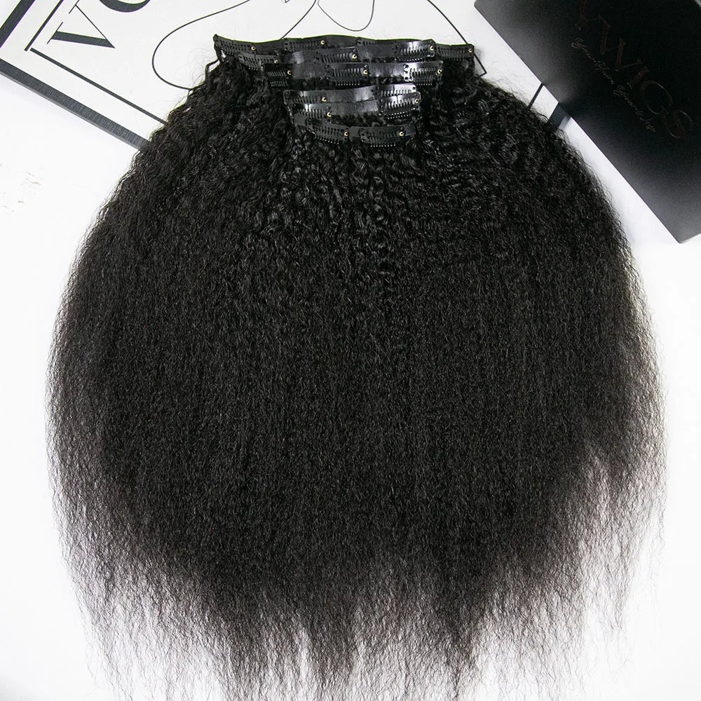Kinky Straight Clip In Extensions