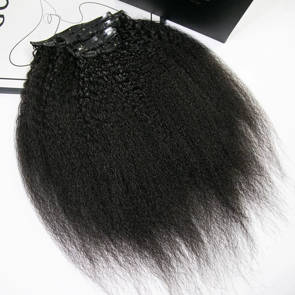 Kinky Straight Seamless Clip In Extensions