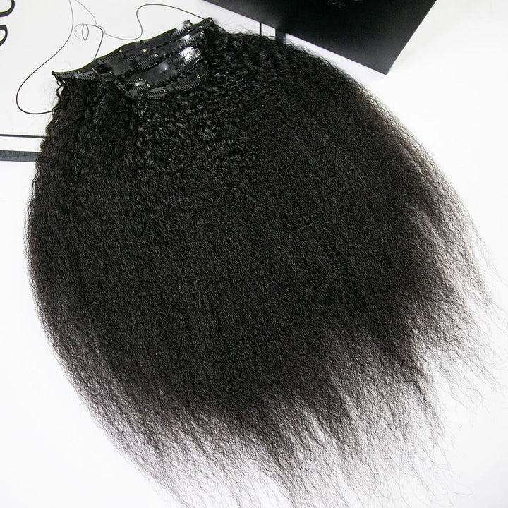 Kinky Straight Seamless Clip In Extensions