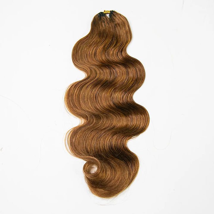light brown body wave crochet human hair