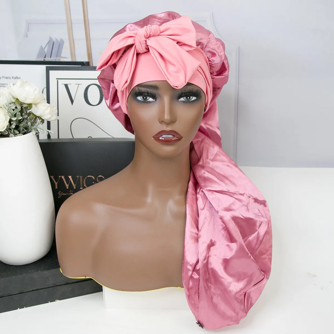 Long Satin Bonnet for Braids Curly Hair – Ywigs - Main Image