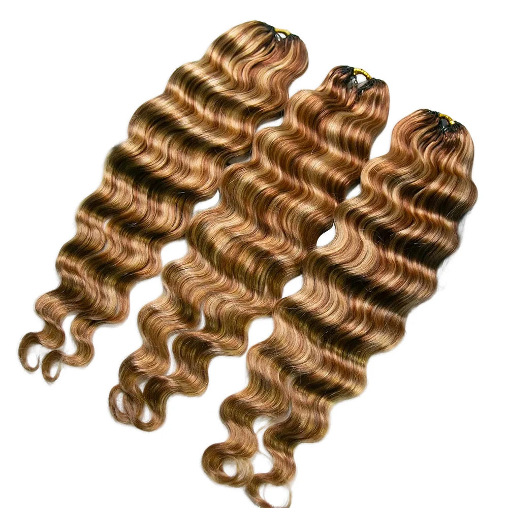 #27/30/613 Mix Color Blend Loose Deep Wave Human Crochet Hair for Miracle Knots