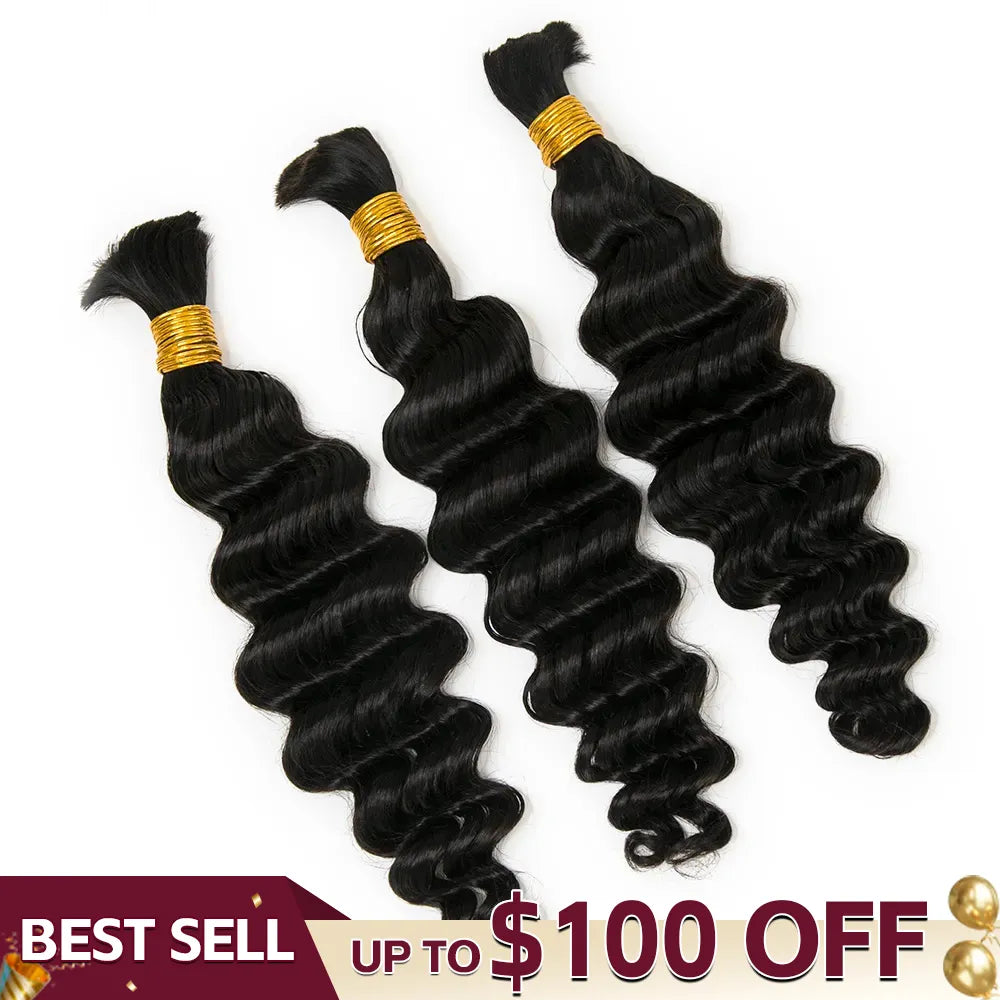 loose deep wave bulk hair up to 100 off