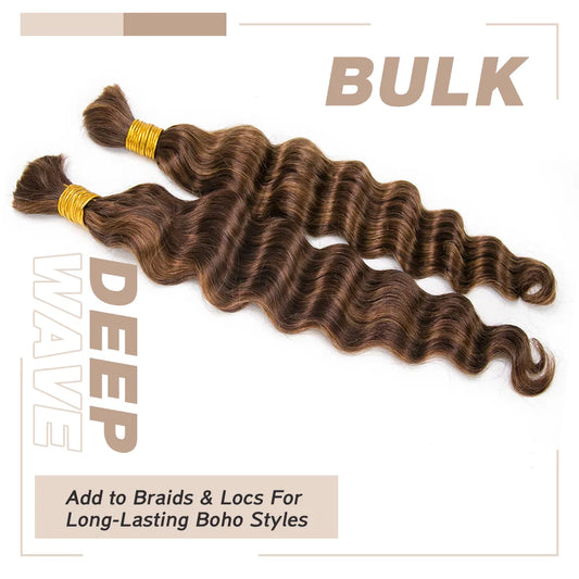 #4/#30 Mix Color Blend Loose Deep Wave Bulk Hair