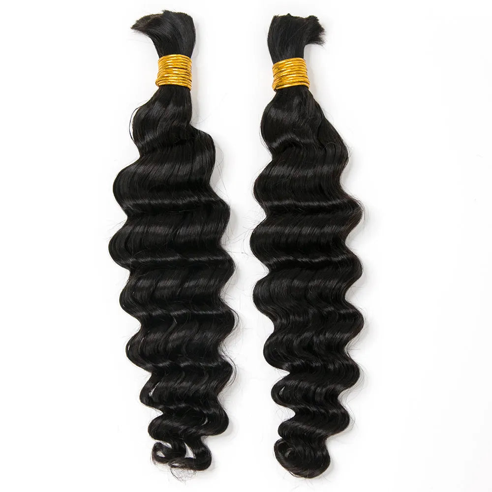 Ywigs Loose Deep Wave bulk human hair for medium boho braids