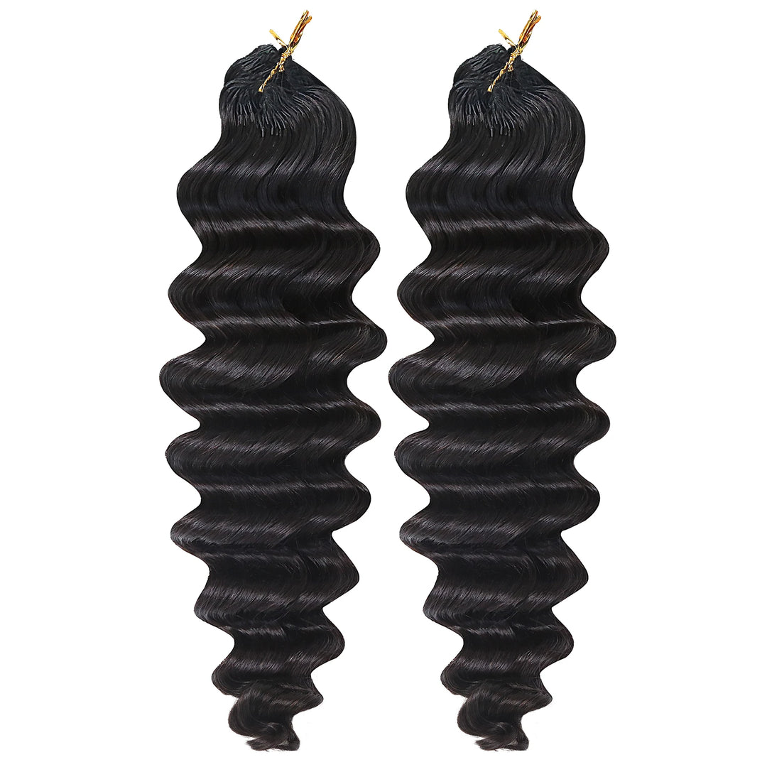 Ywigs Loose Deep Wave Human Crochet Hair for Miracle Knots front view