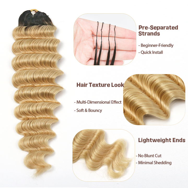 loose deep wave human crochet hair